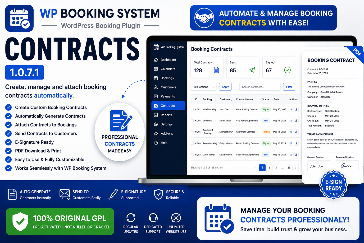WP Booking System – Contracts 1.0.7.1