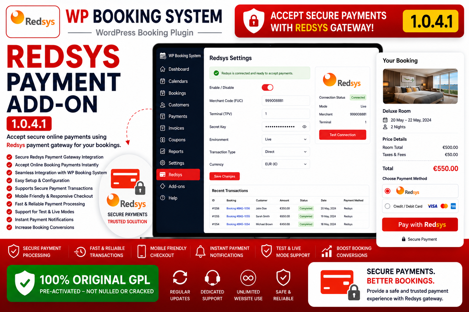 WP Booking System – Redsys 1.0.4.1