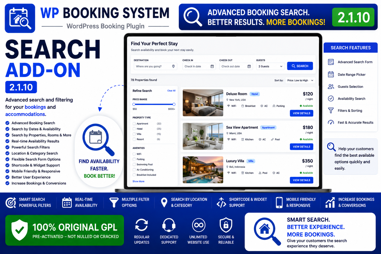 WP Booking System – Search