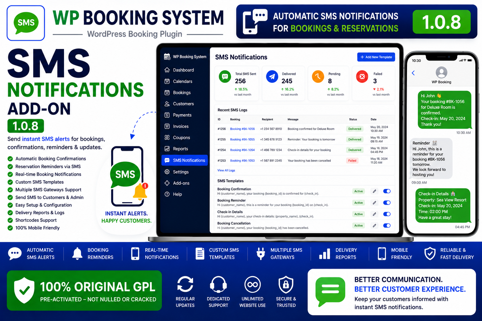 WP Booking System – SMS Notifications