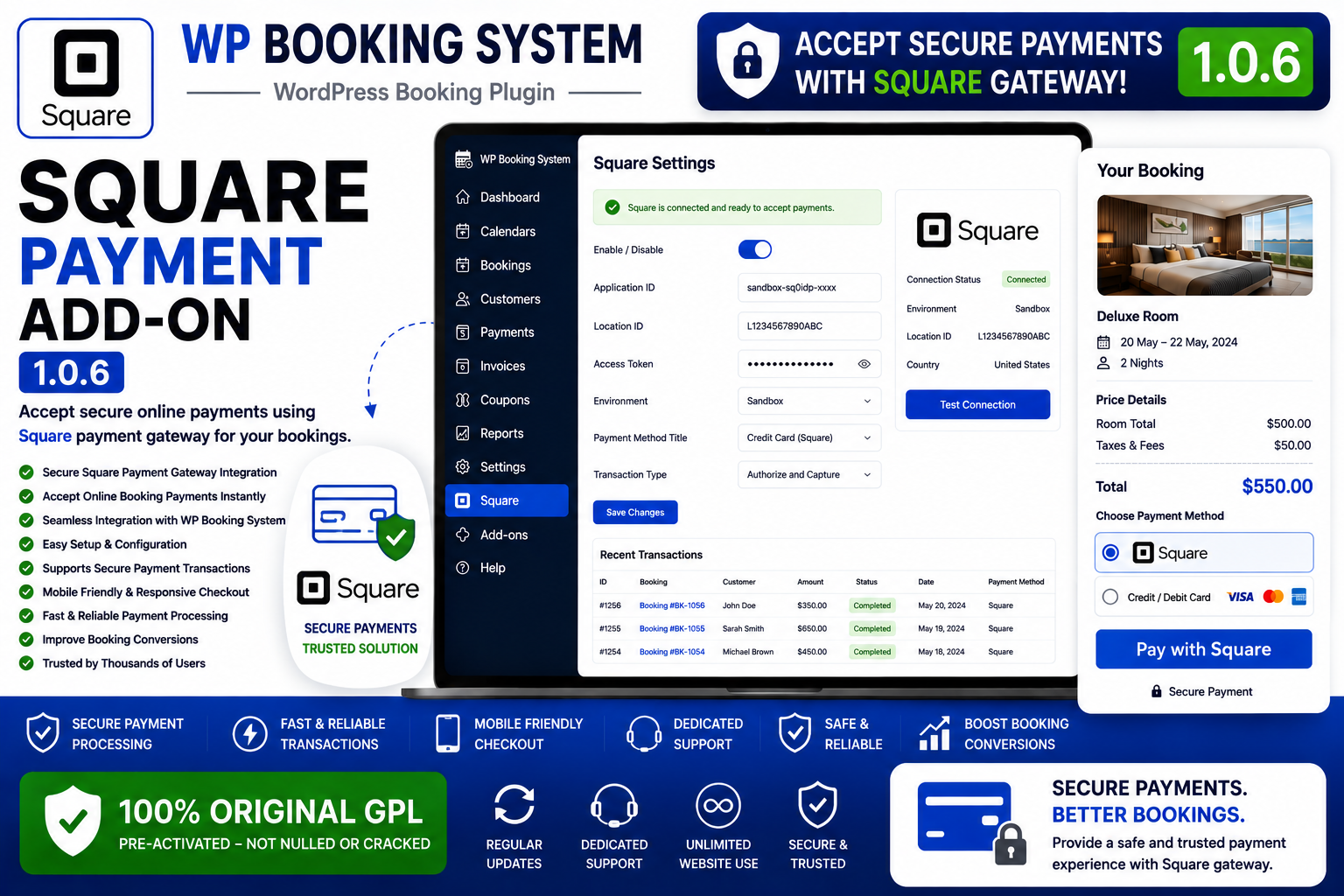 WP Booking System – Square