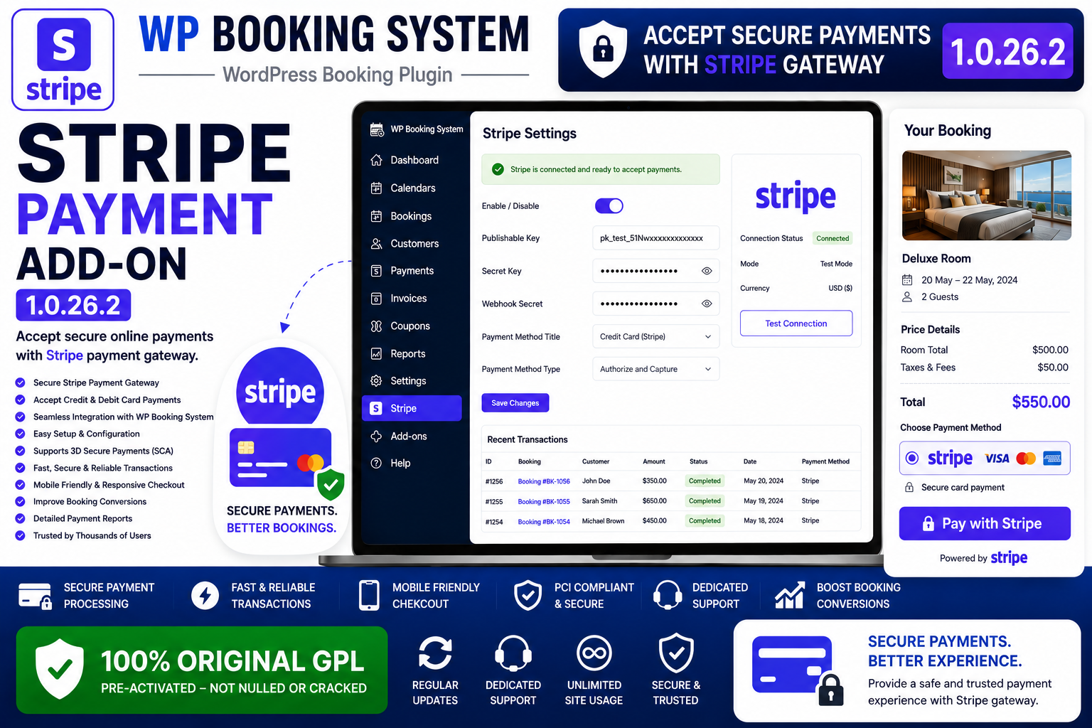 WP Booking System – Stripe 1.0.26.2