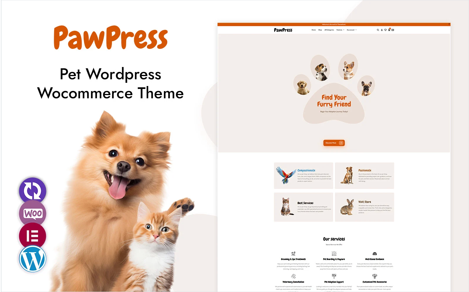 PawPress – Pet WordPress WooCommerce Theme