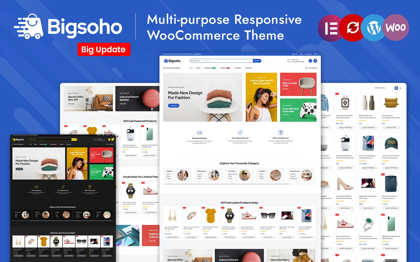 Bigsoho - Multipurpose Premium Elementor WooCommerce Responsive Theme