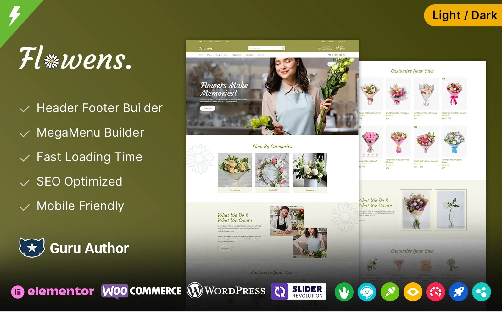 Flowens - Flower Shop Florist and Gift Store WordPress WooCommerce Theme