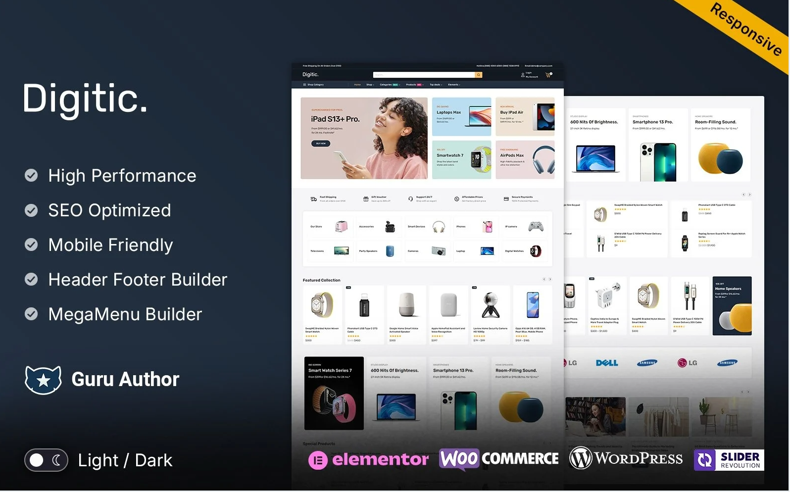 Digitic - Electronics, Gadgets and Computers Multipurpose Elementor WooCommerce Responsive Theme