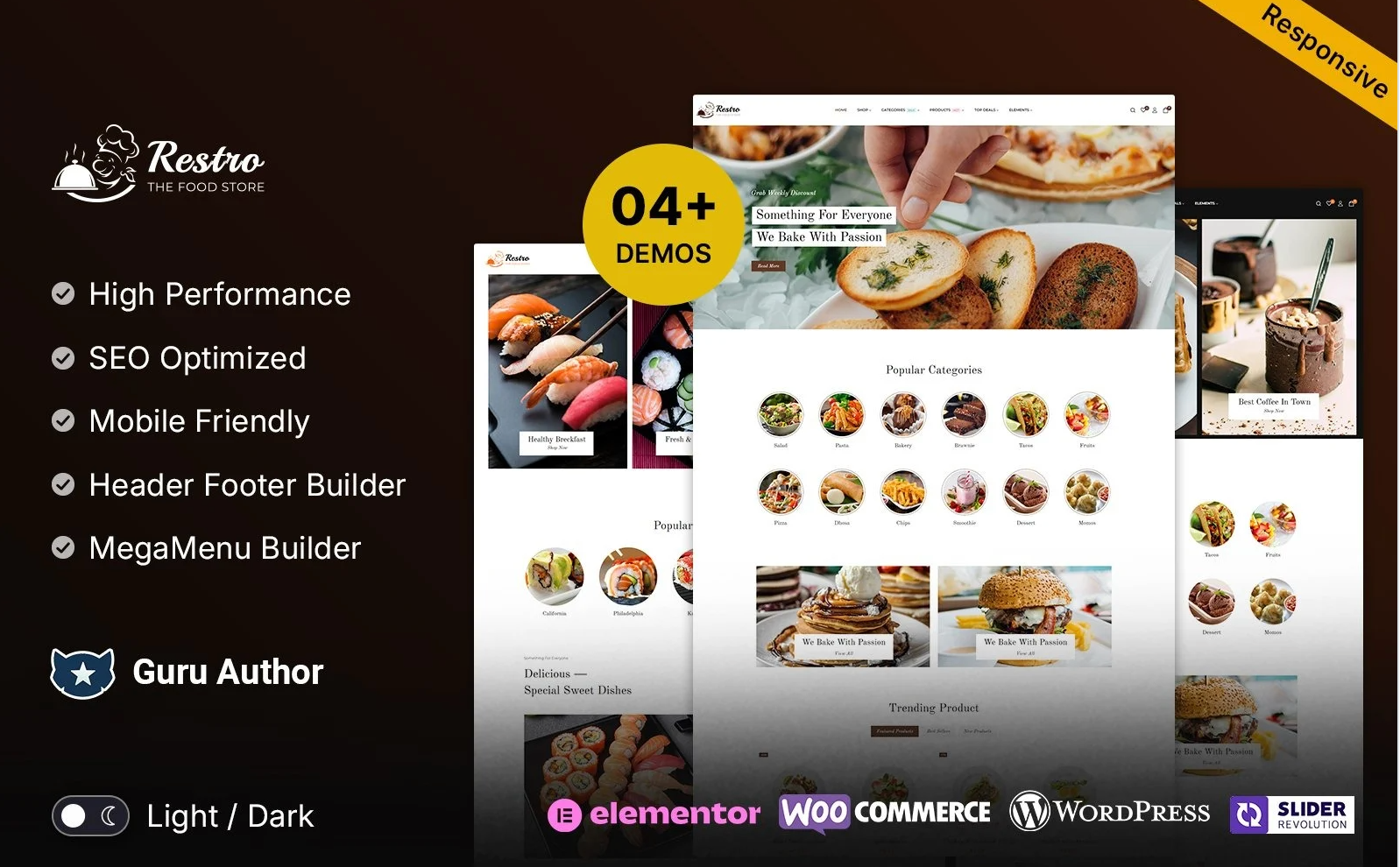 Restro - Sushi, Japanese, Chinese Restaurants Store WooCommerce Elementor Theme
