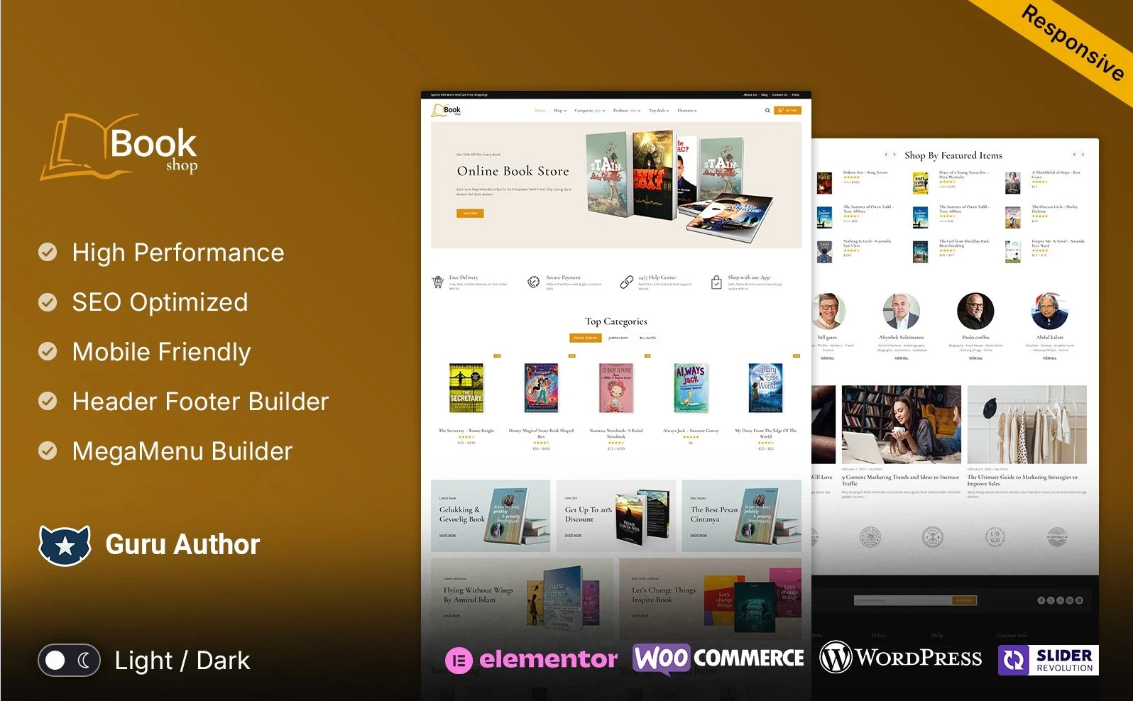BookShop - Book Shop and Stationary Store Elementor WooCommerce Theme