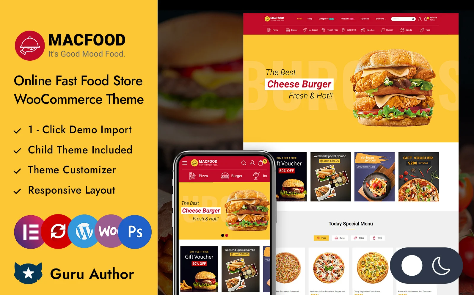 Macfood - Online Fast Food Store Elementor WooCommerce Responsive Theme