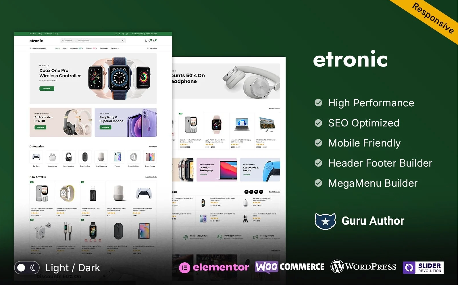 Etronic - Electronics and Mobile Store Multipurpose WooCommerce Theme