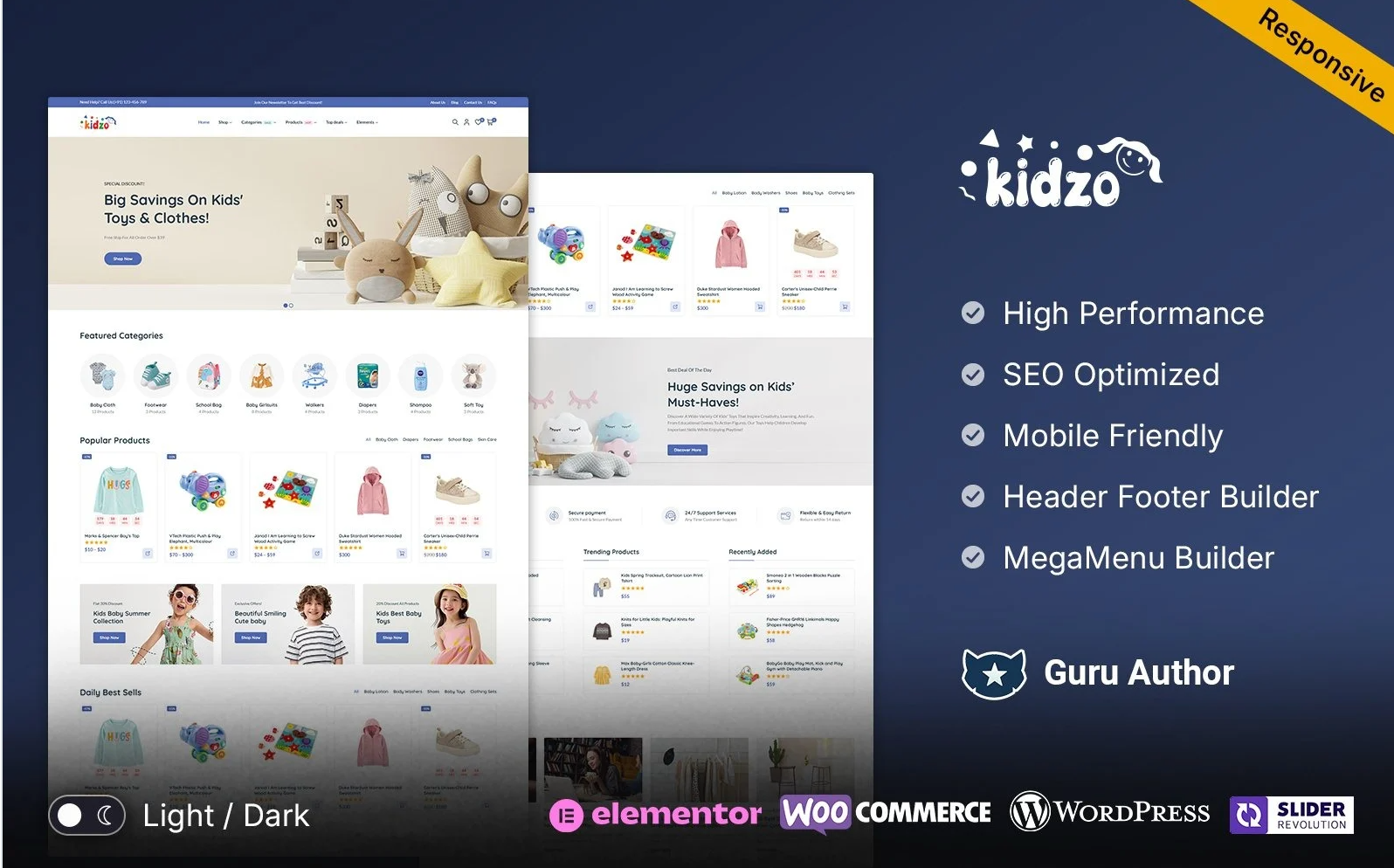 Kidzo - Kids Clothes and Toys Store WooCommerce Responsive Theme