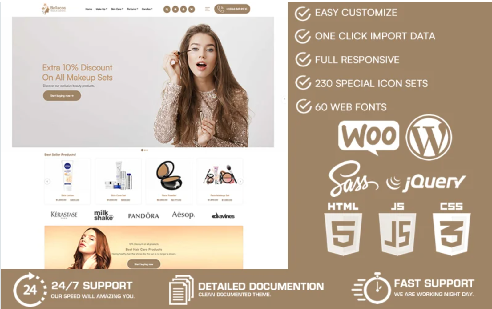 Bellacos - Beauty & Cosmetics WooCommerce WordPress Theme