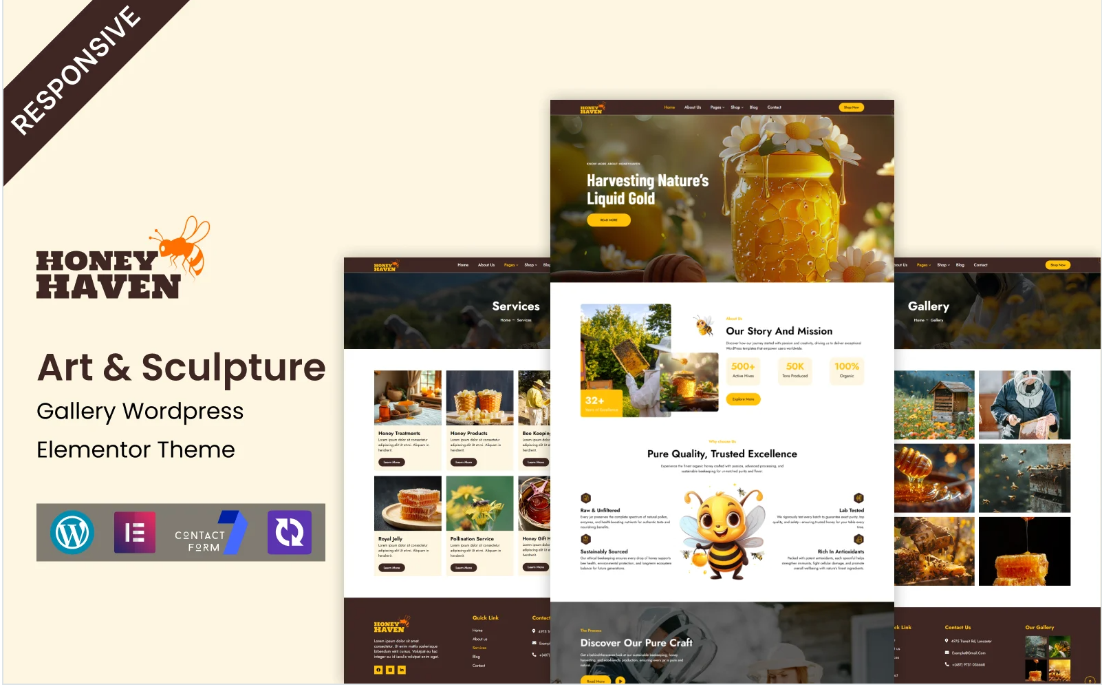 HoneyHaven - Honey Store And Honey Farm WordPress Elementor Theme