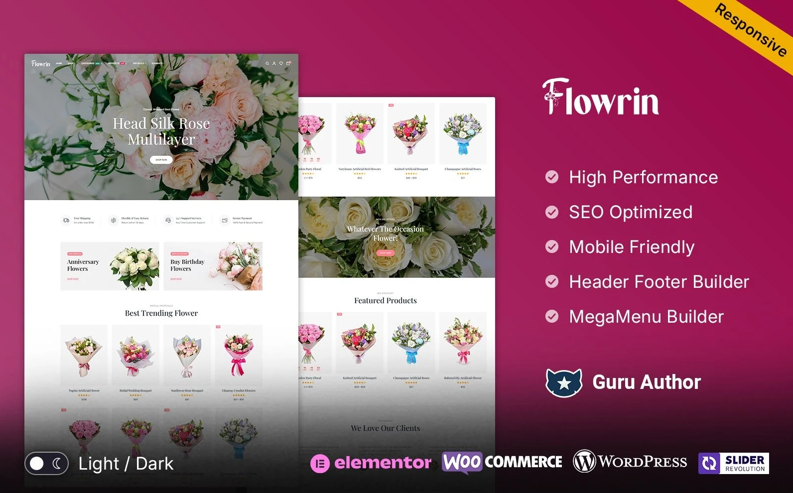 Flowrin - Flower Shop and Florist WooCommerce Theme