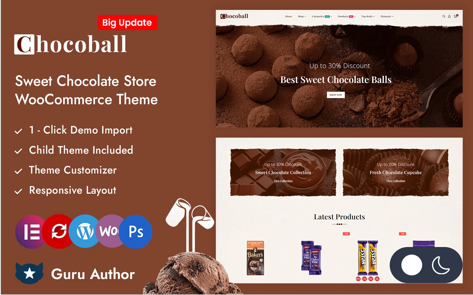Chocoball - Chocolate, Cake and Bakery Store Elementor WooCommerce Responsive Theme