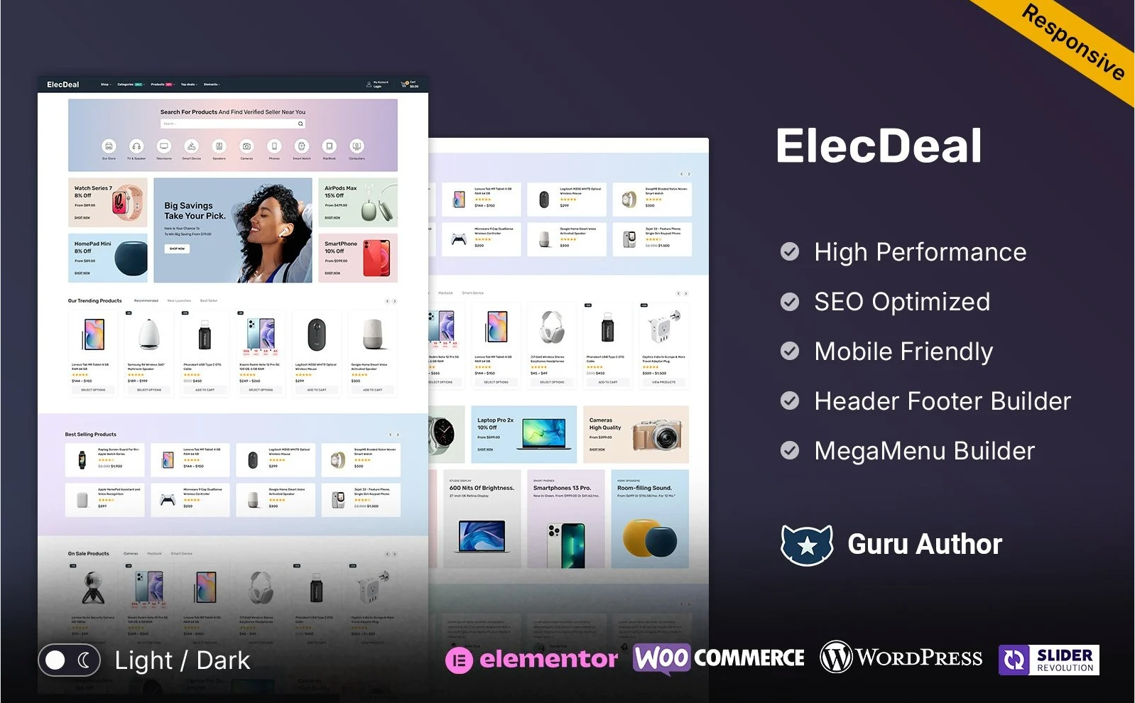 ElecDeal - Electronics Store, Gadgets and Technology MegaShop Responsive WooCommerce Theme