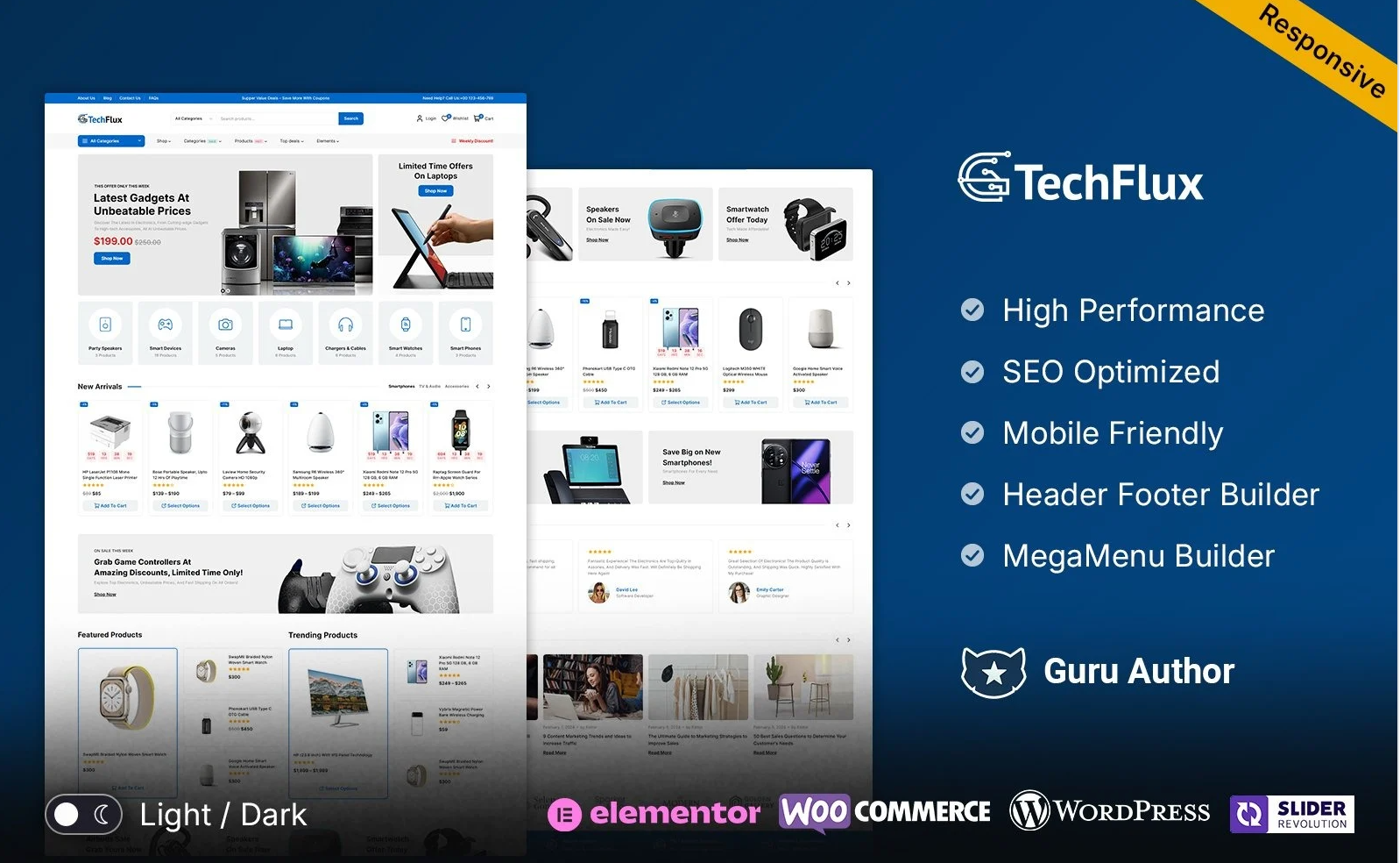 Techflux - Electronics and Gadgets Multipurpose Responsive WooCommerce Theme