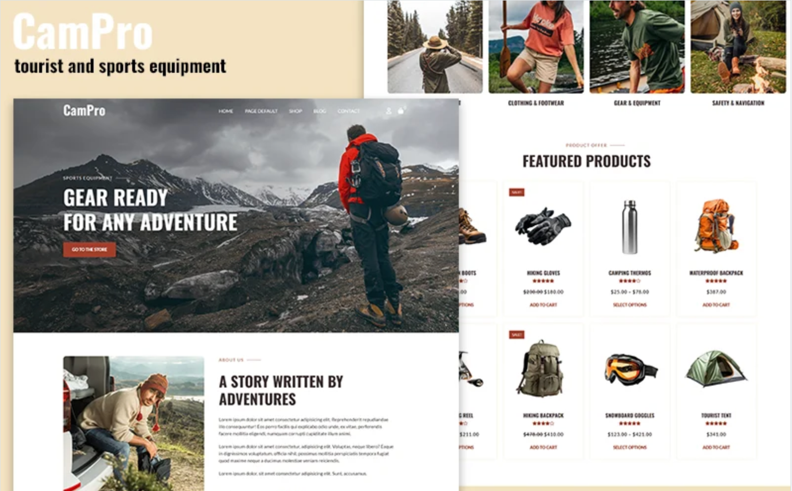 CamPro - Travel & Adventure Store Woocommerce Theme
