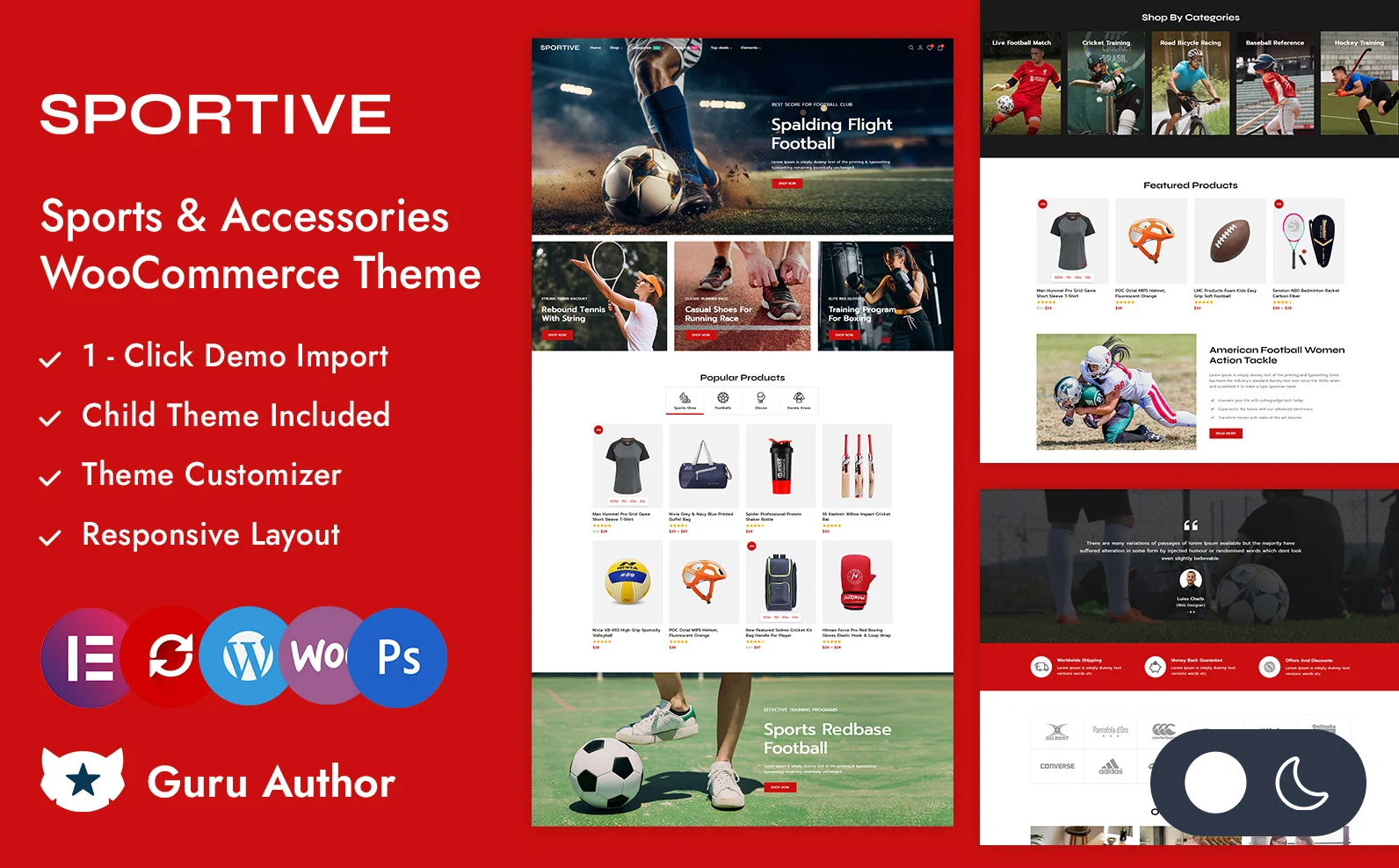 Sportive - Sports and Fitness Store Elementor WooCommerce Responsive Theme