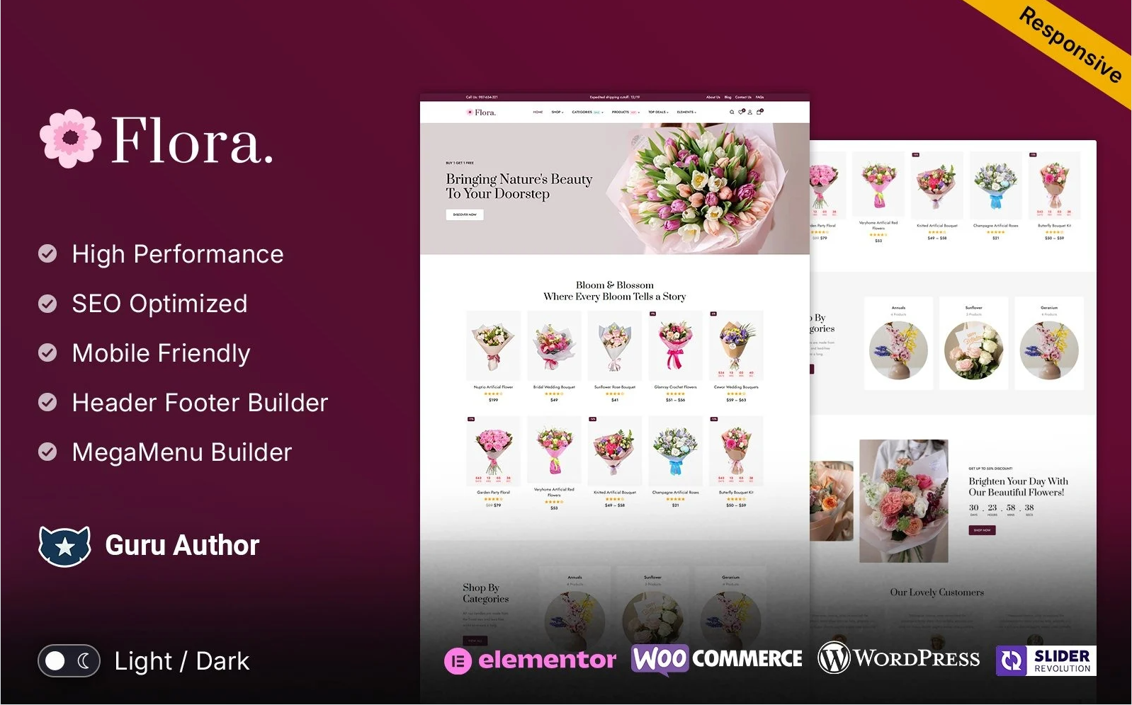 Flora - Flower Shop and Florist WooCommerce Theme