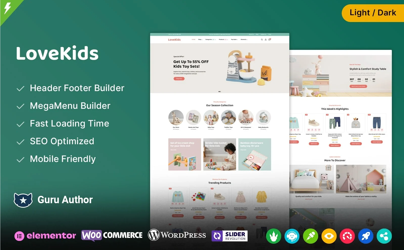 Lovekids - Kids Toys, Kids Clothes and Baby Store WooCommerce Elementor Theme