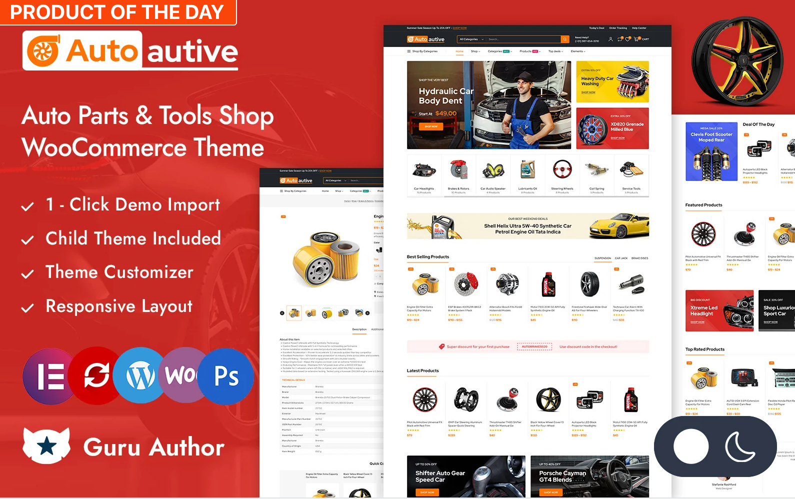 Autoautive - Automobile, Auto Parts & Tools Store Elementor WooCommerce Responsive Theme