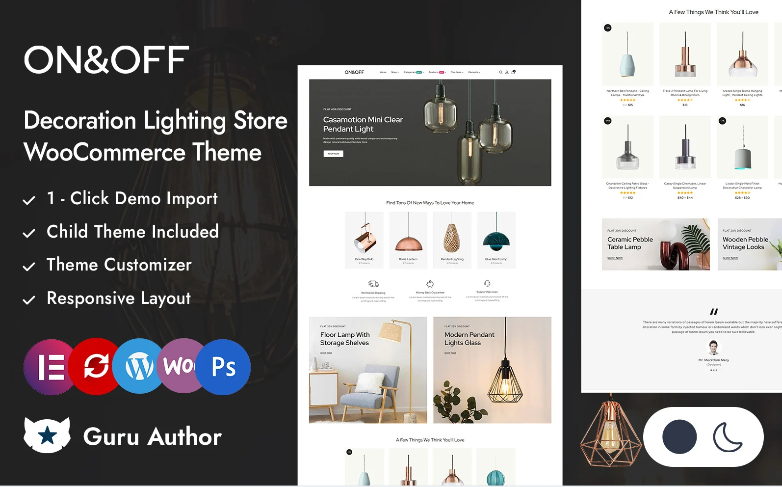 On/Off - Lighting and Home Decor Store Elementor WooCommerce Responsive Theme