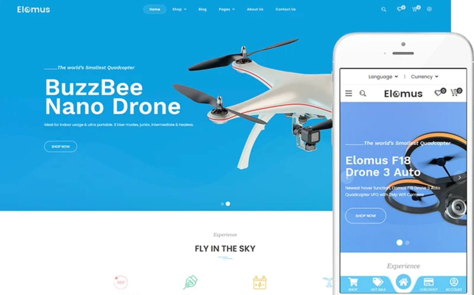 Elomus - Theme for Drone, Quadcopter Shop WooCommerce Theme