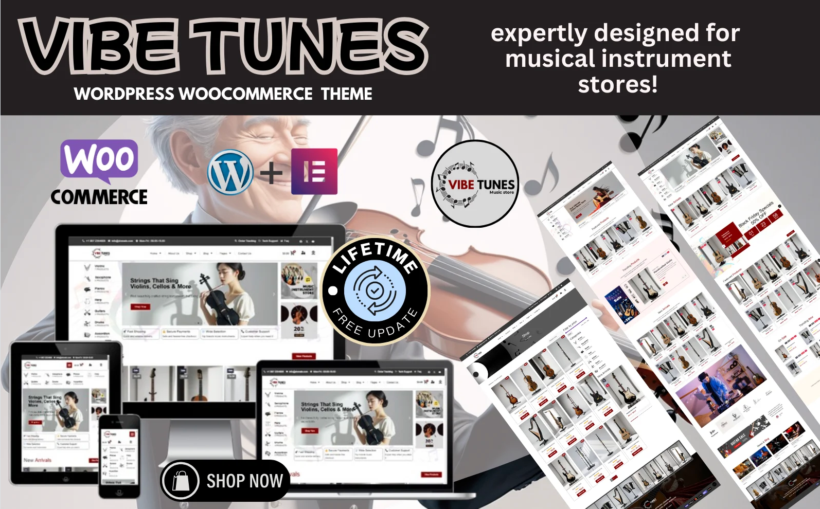 VibeTunes - Musical Instruments, Audio Equipment, WooCommerce WordPress Theme