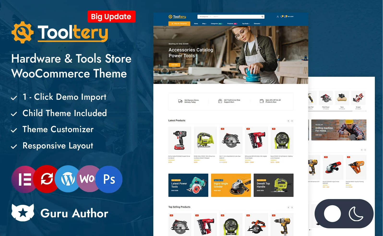 Tooltery - Tools, Hardware & AutoParts Elementor WooCommerce Responsive Theme