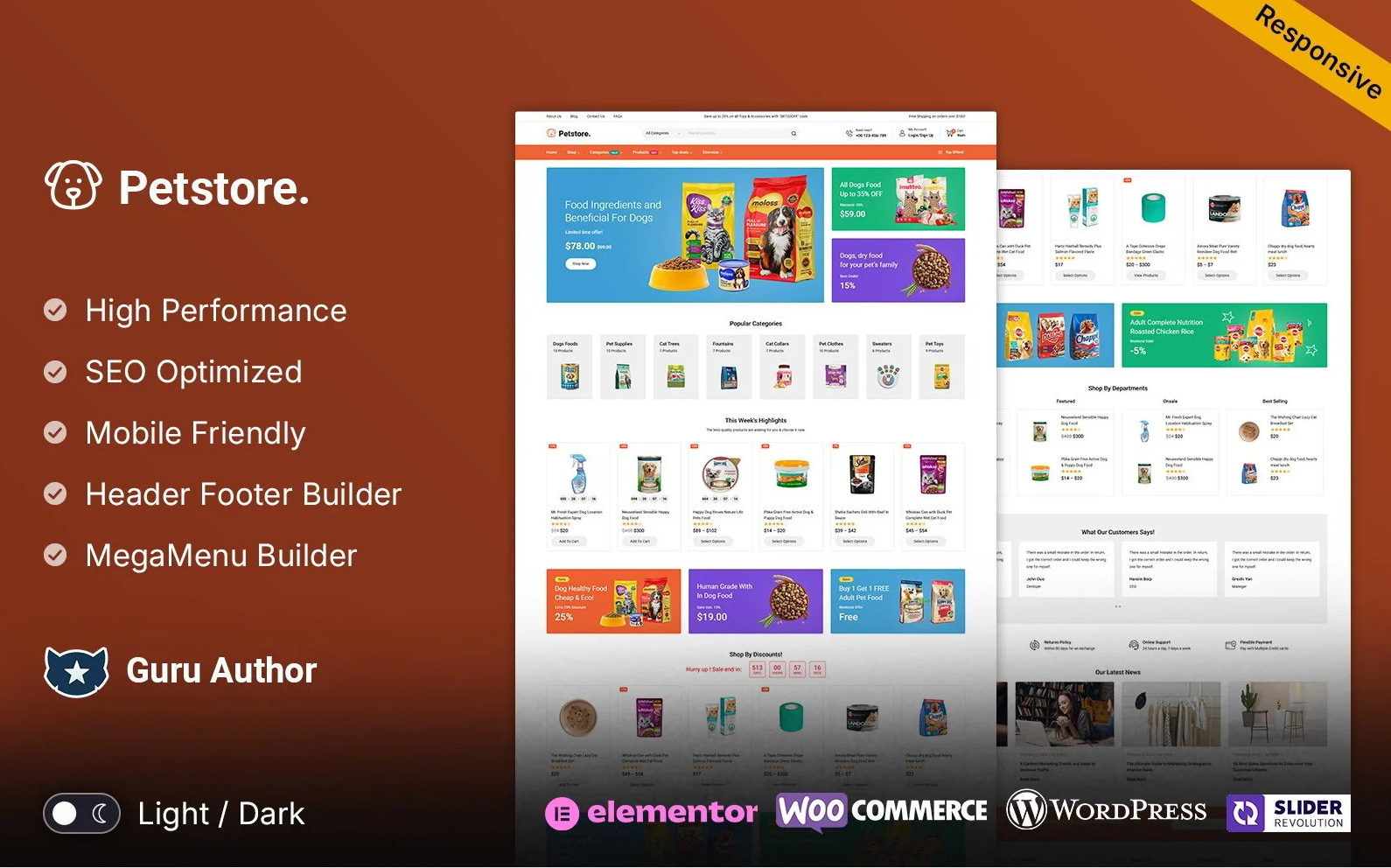 PetStore - Animal Pet Store and Pet Food Elementor WooCommerce Theme