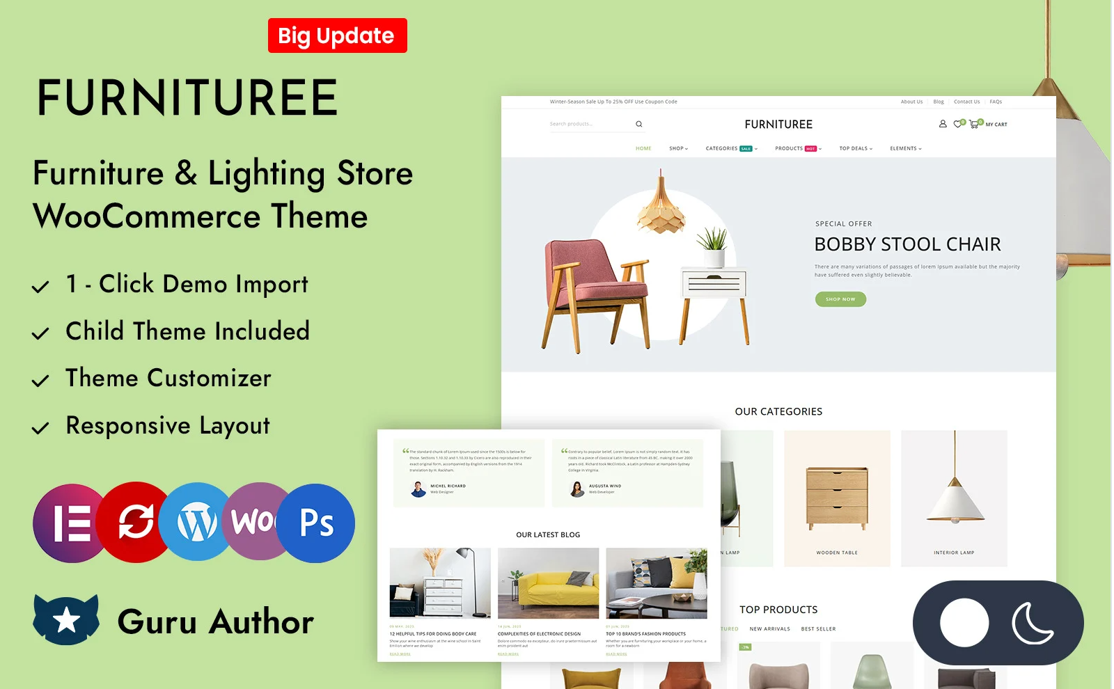 Furnituree - Furniture and Lighting Store Elementor WooCommerce Responsive Theme