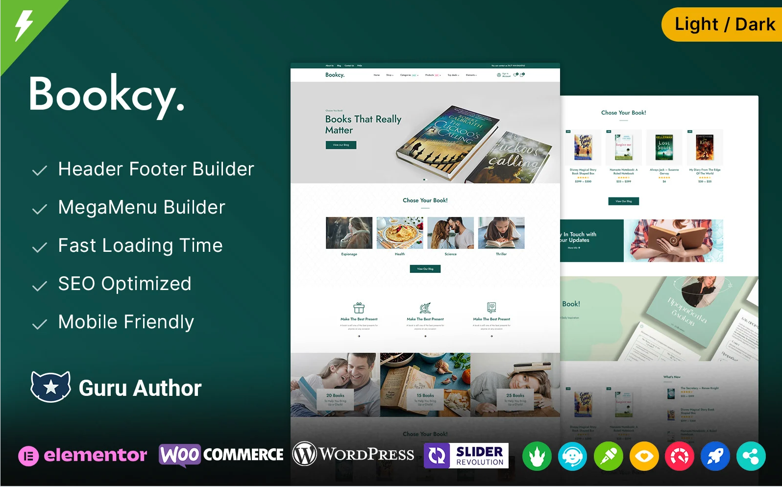 Bookcy - Book Shop and Stationary Print Store and Crafts WooCommerce Theme