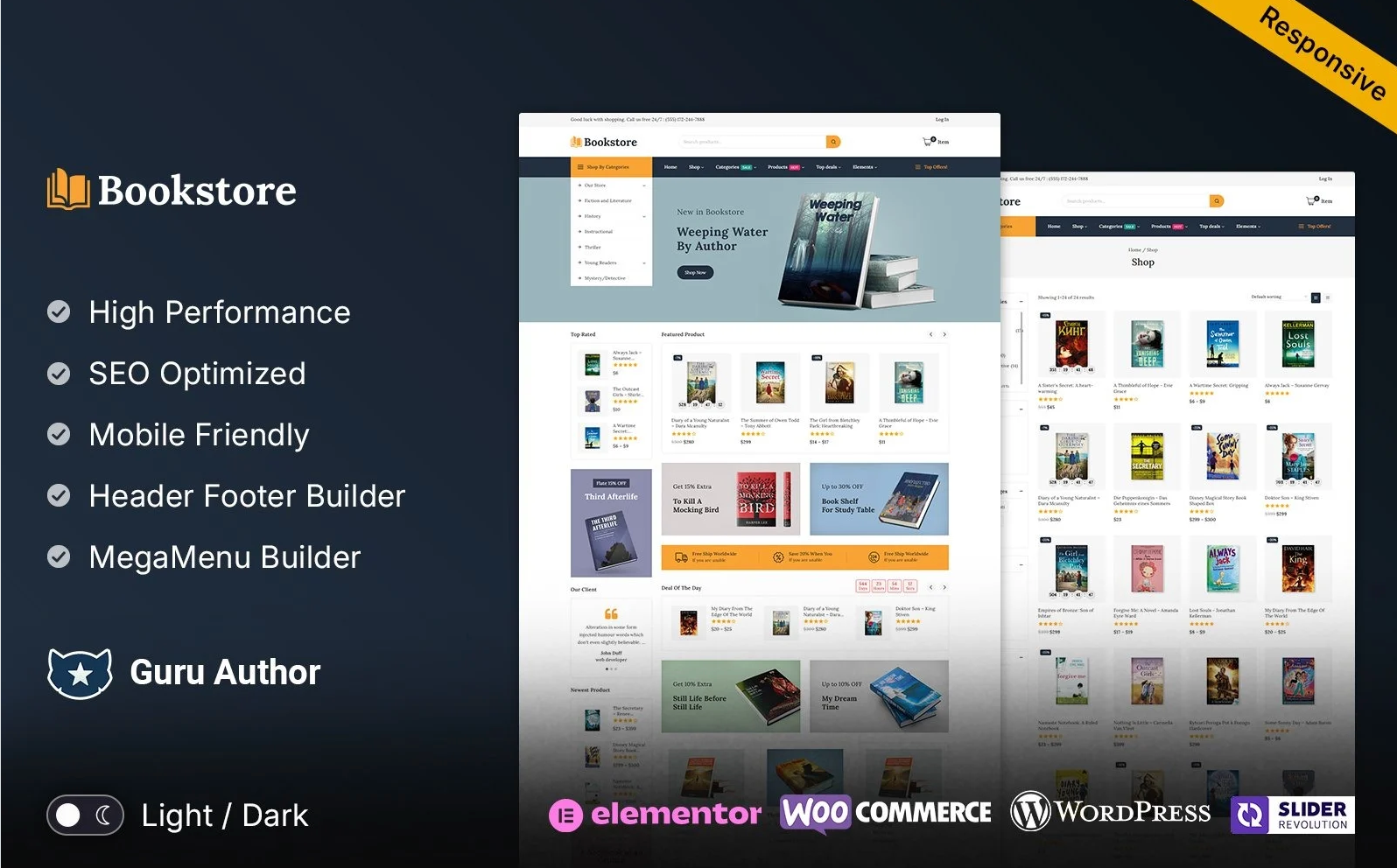 Bookstore - Book Store WooCommerce Elementor Responsive Theme