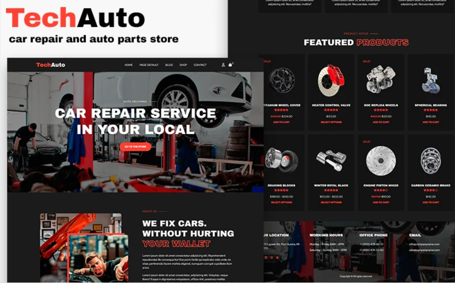 TechAuto - Car Repair and Auto Parts Store Woocommerce Theme