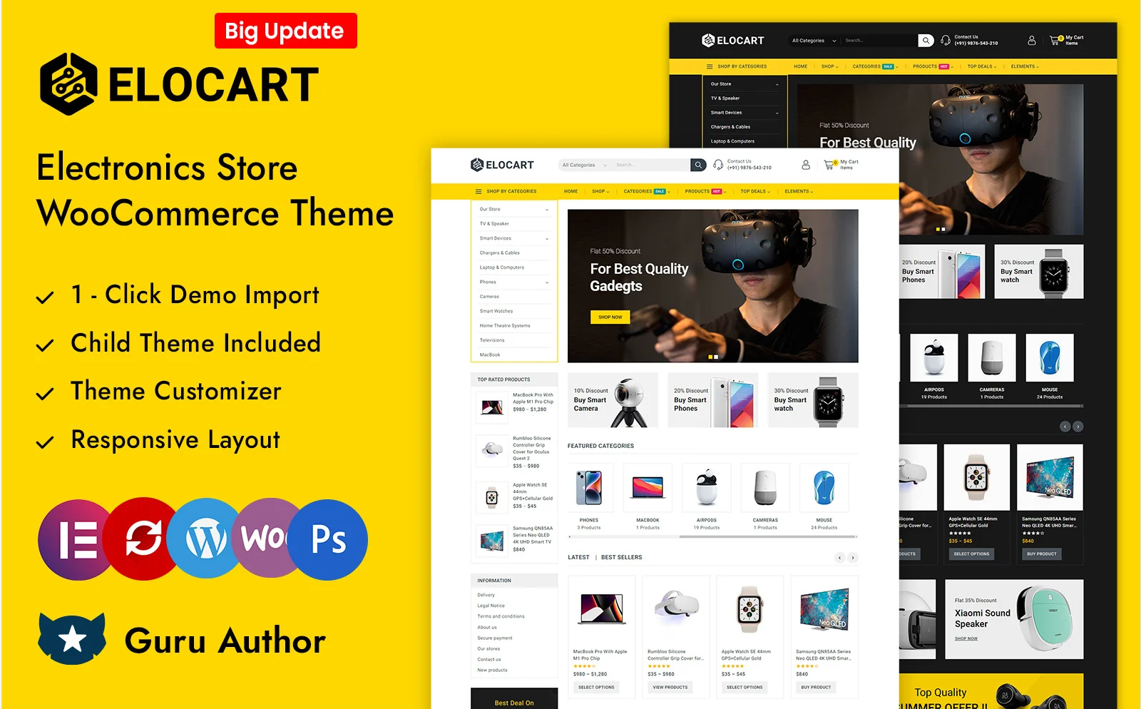 Elocart - Multipurpose Electronics Store Elementor WooCommerce Responsive Theme
