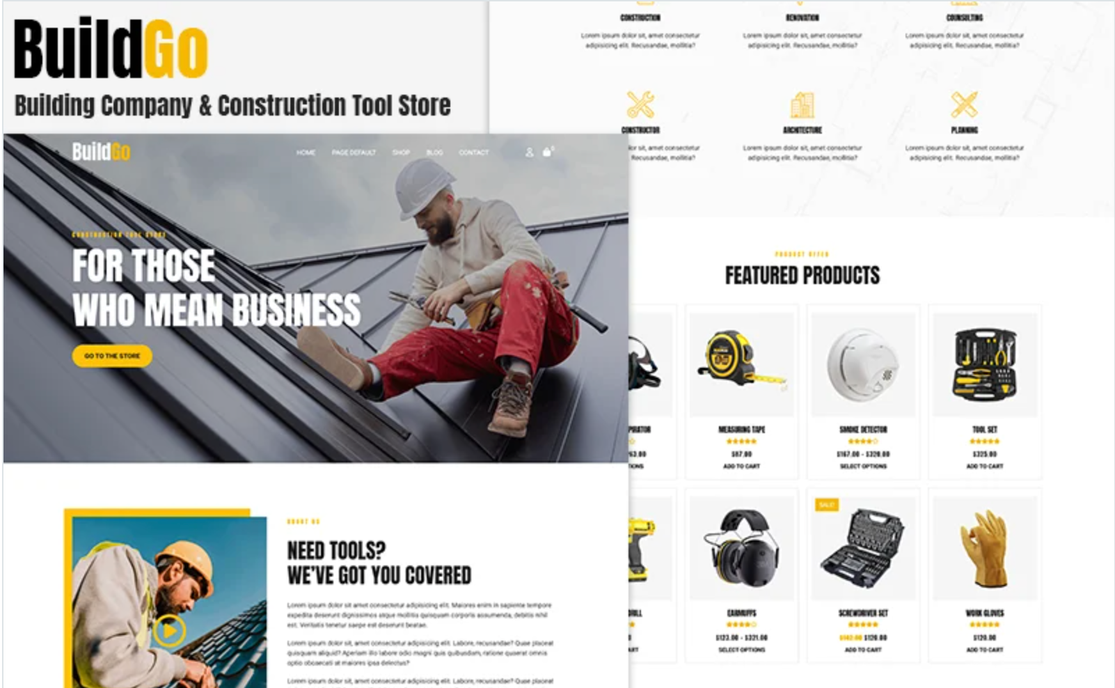 BuildGo - Building Company & Construction Tool Store Woocommerce Theme