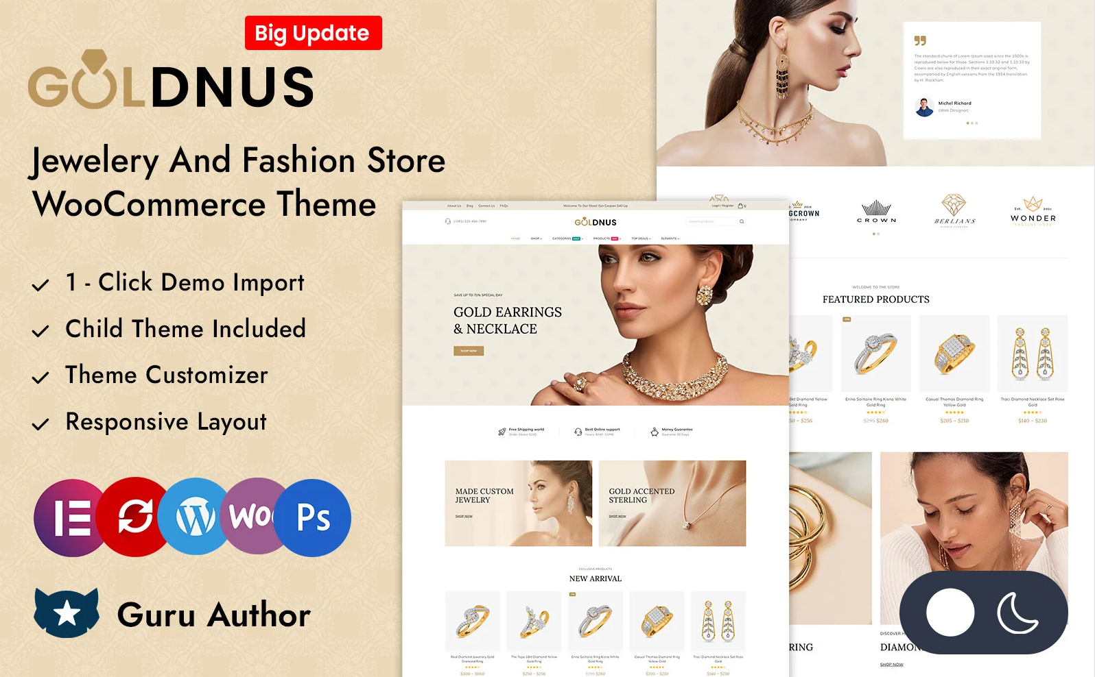 Goldnus - Jewelry Store Elementor WooCommerce Responsive Theme