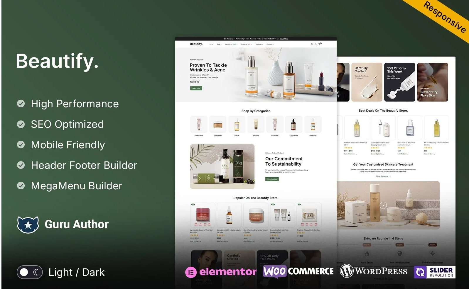 Beautify – Beauty and Cosmetic Elementor WooCommerce Store