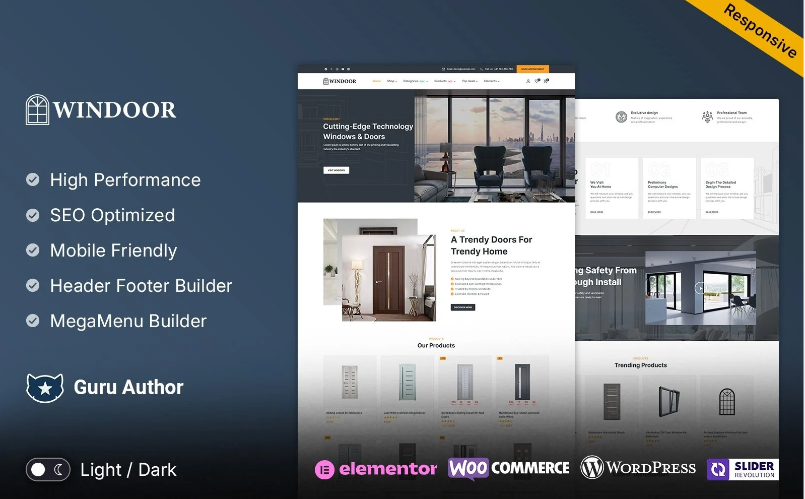 Windoor - Windows & Doors Services WordPress WooCommerce Theme