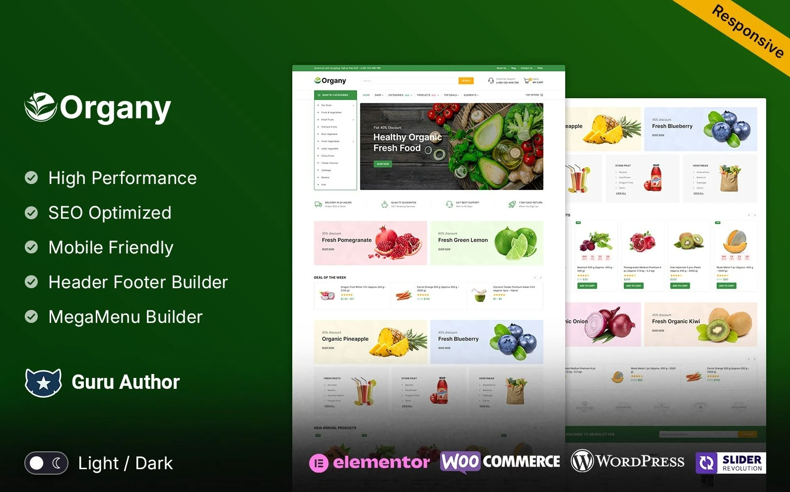 Organy - Grocery and Food Multipurpose Responsive WooCommerce Store