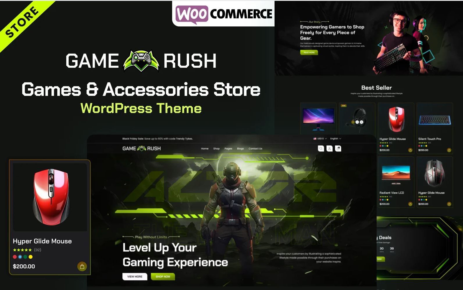 Gamerush – Games & Accessories Store WooCommerce WordPress Theme