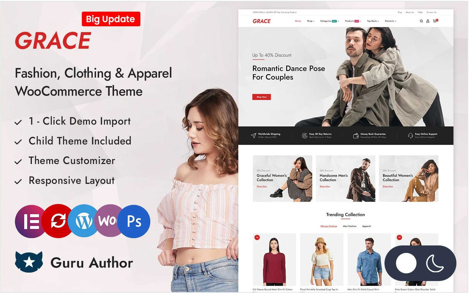 The Grace - Minimal Fashion Store Elementor WooCommerce Responsive Theme
