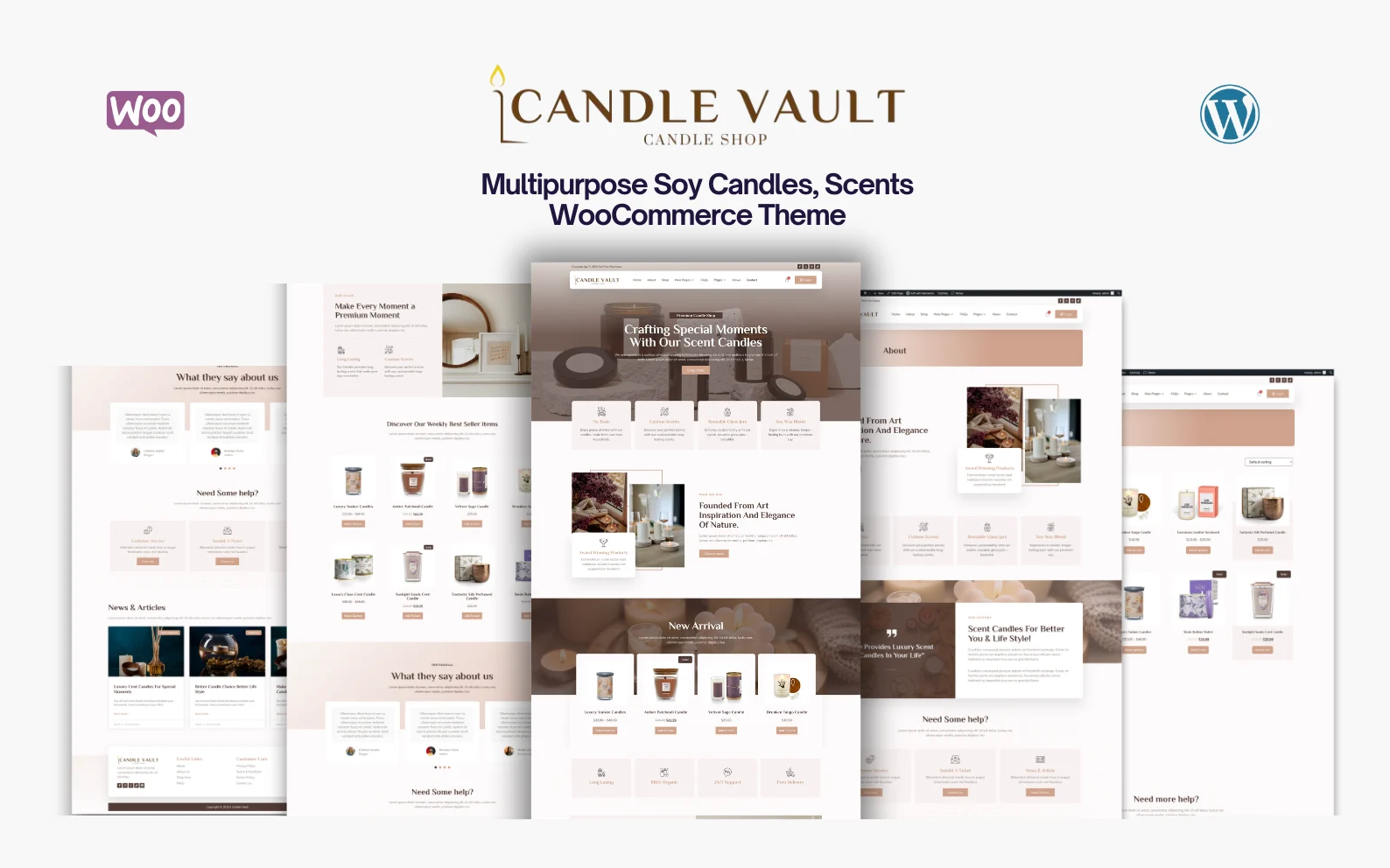 Candle Vault - Multipurpose Soy Candles | Home Made Gift | Wellness Scents WooCommerce Theme