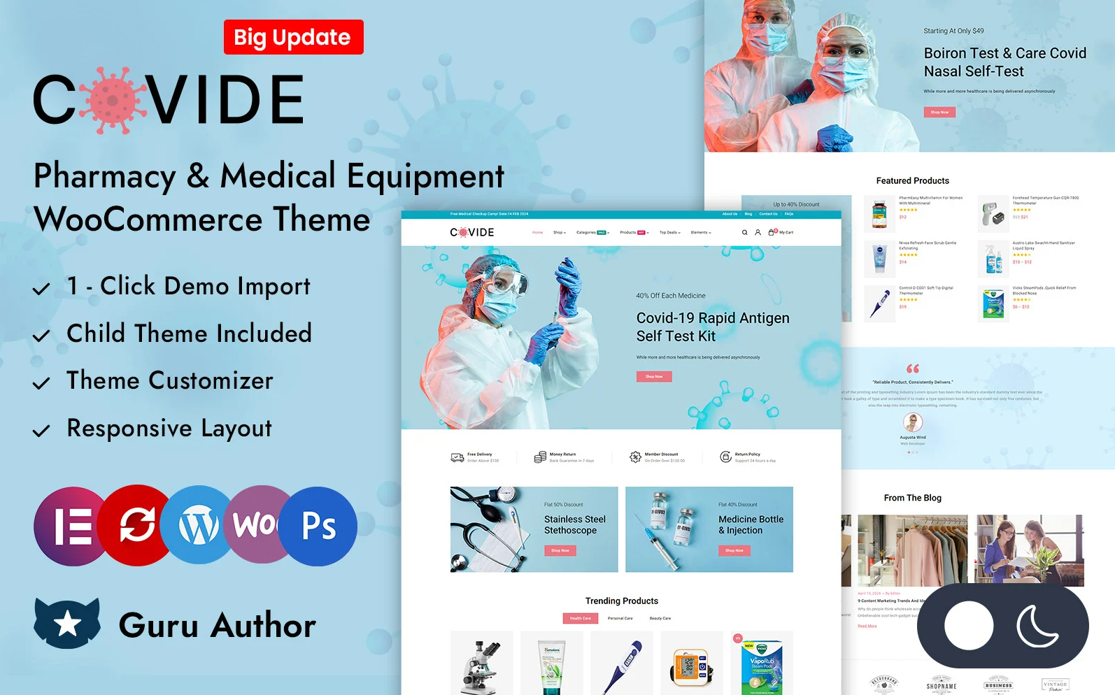 COVIDE - Medical Healthcare Store Elementor WooCommerce Responsive Theme