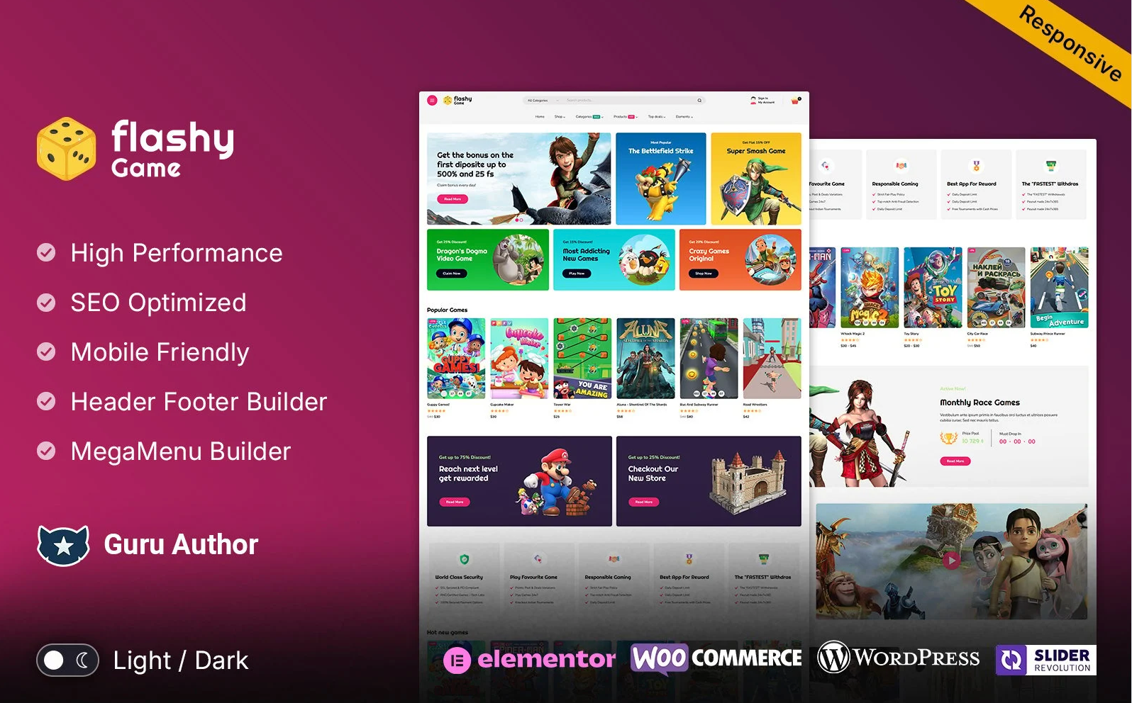 Flashy - Game Store and eSports Responsive Elementor WooCommerce Theme