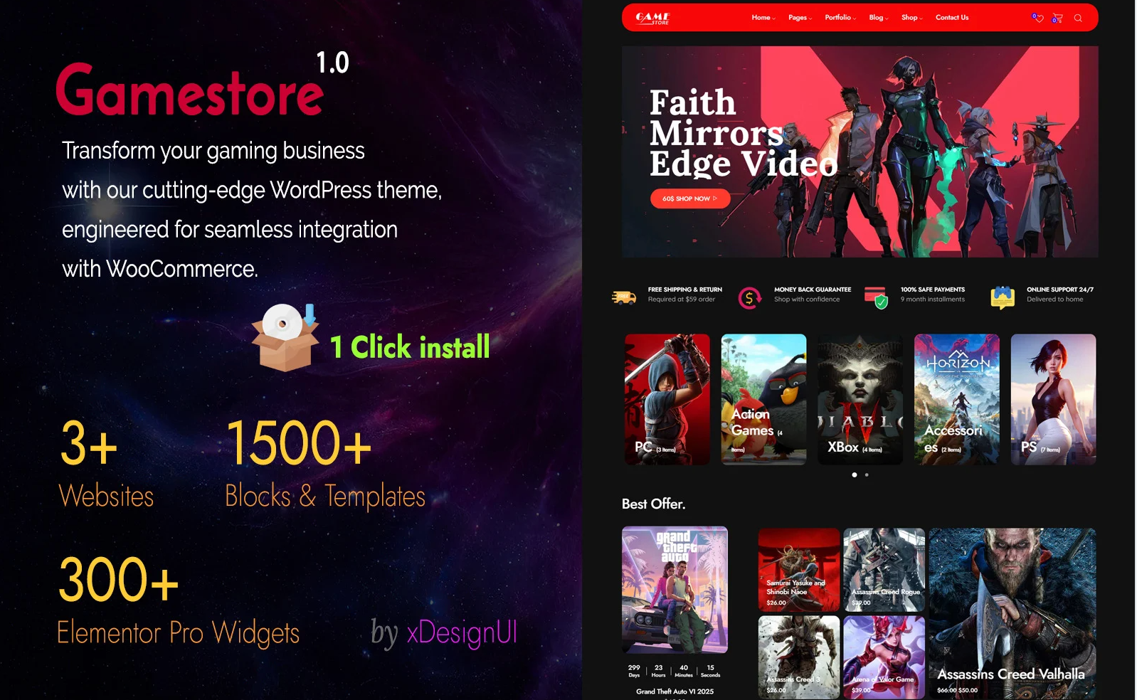 Gamestore - Game Store Woocommerce Shop Elementor WordPress Theme