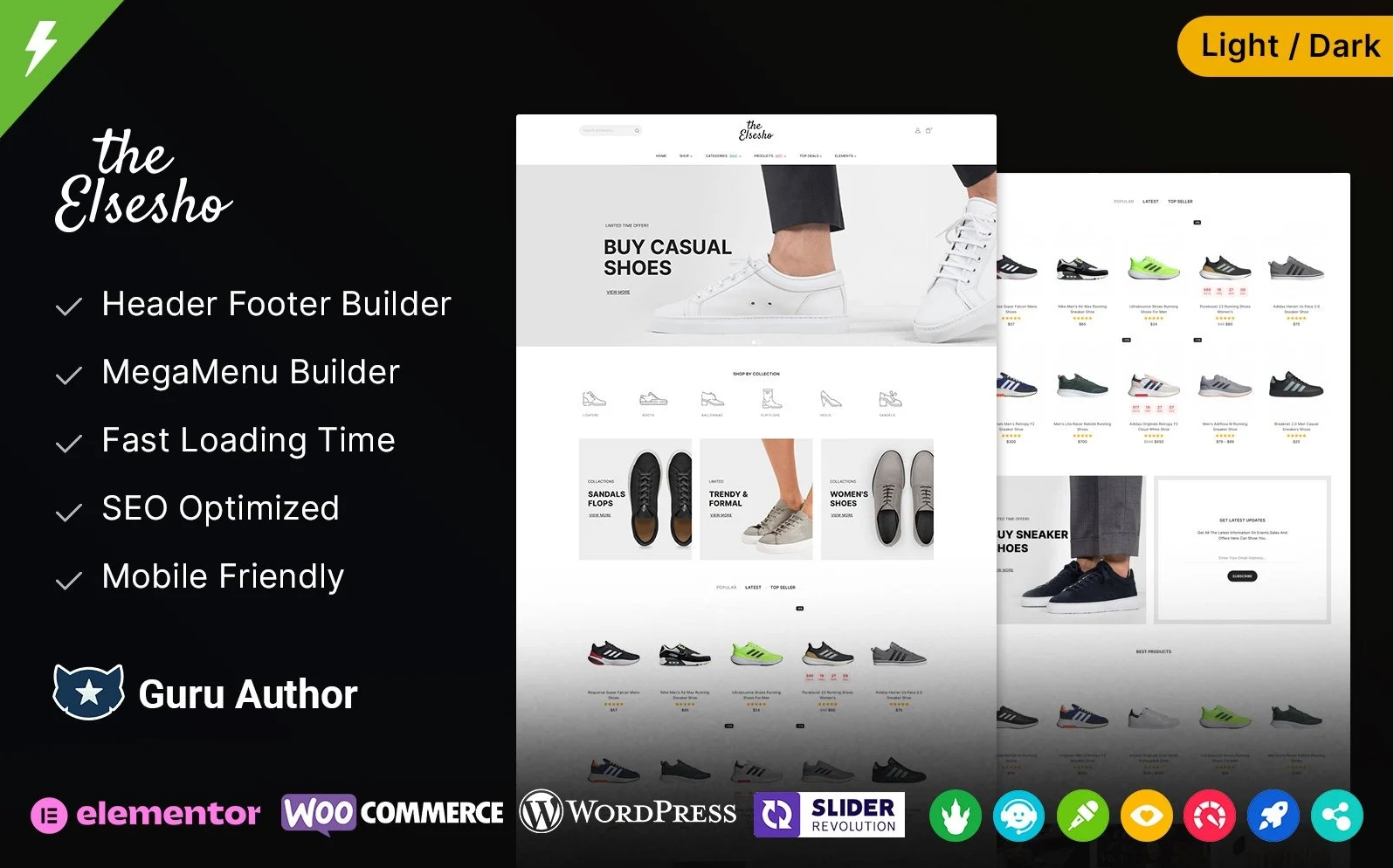 The Elsesho - Shoes Store and Fashion Elementor WooCommerce Theme