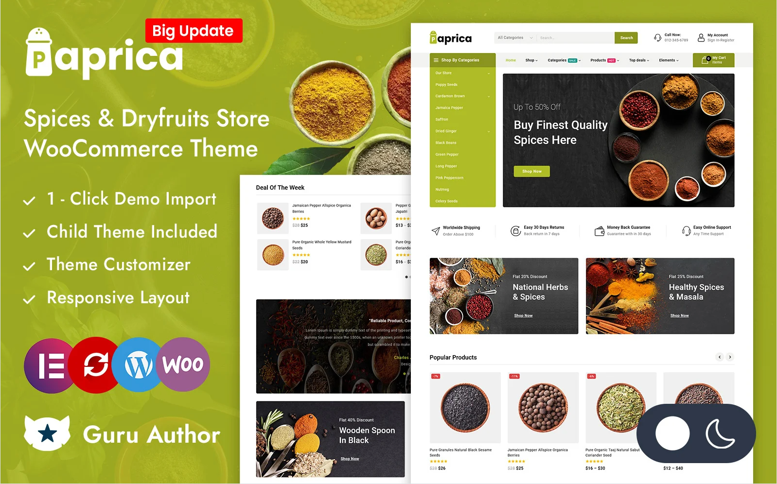 Paprica - Spices and Dryfruits Food Store Elementor WooCommerce Responsive Theme