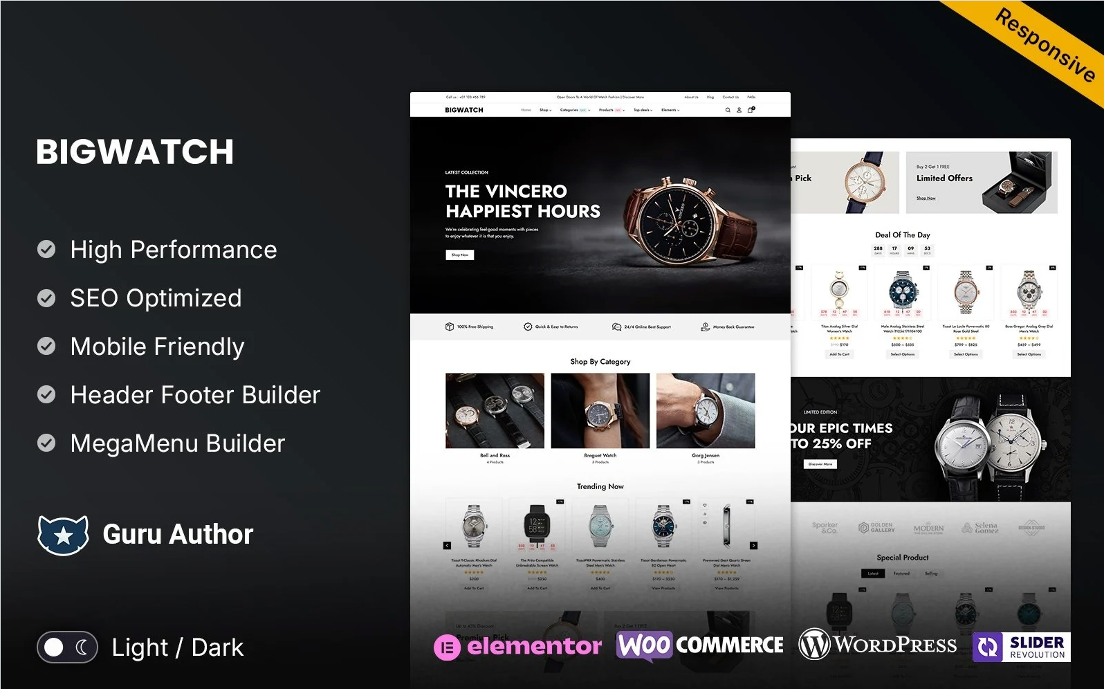 BigWatch –Watch and Jewelry Elementor WooCommerce Store